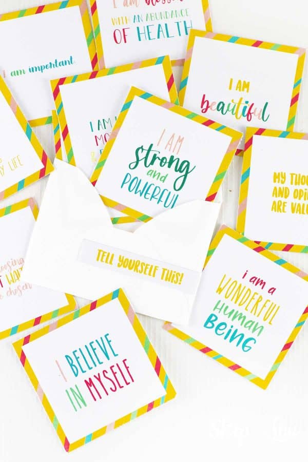 printed affirmation cards
