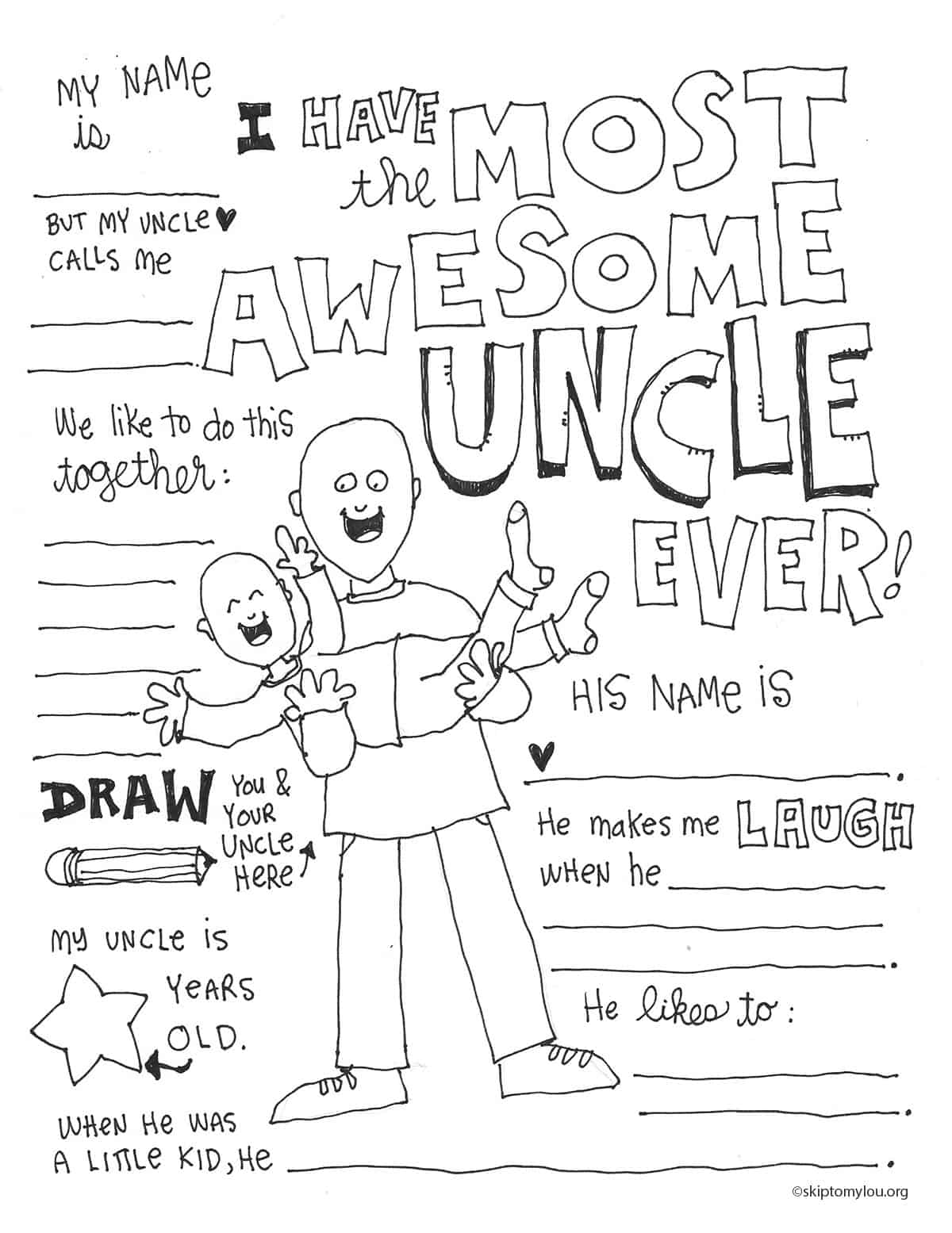 Happy Birthday Uncle Coloring Coloring Pages