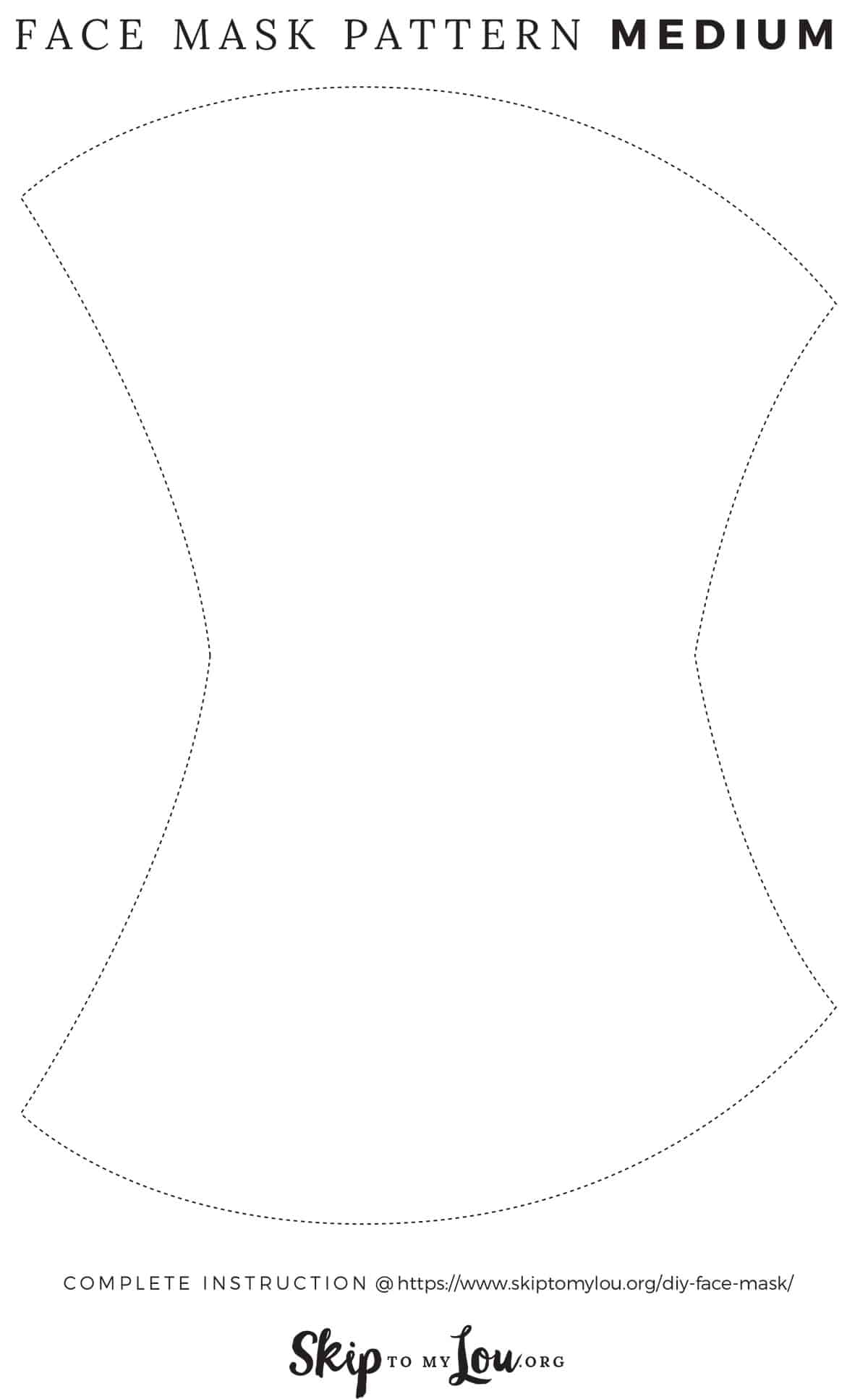 Quick Easy DIY Face Mask Printable Pattern Skip To My Lou
