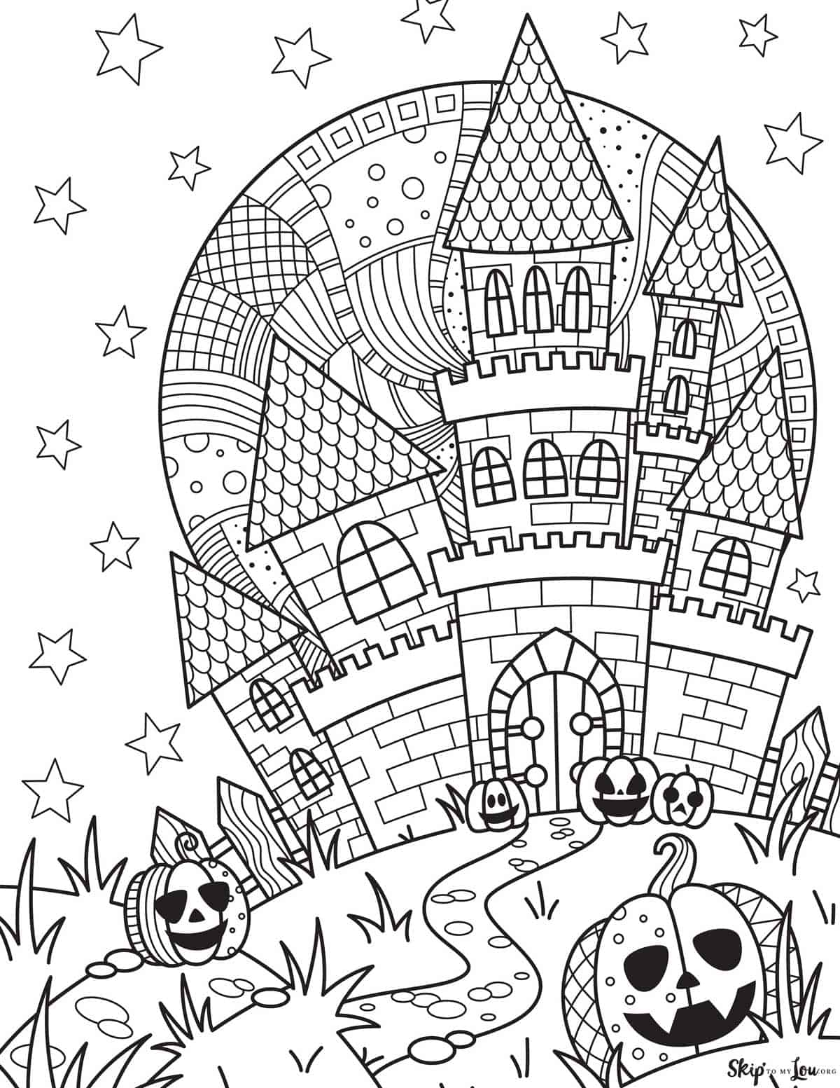 Download Cute Halloween Coloring Pages to print and color! | Skip ...