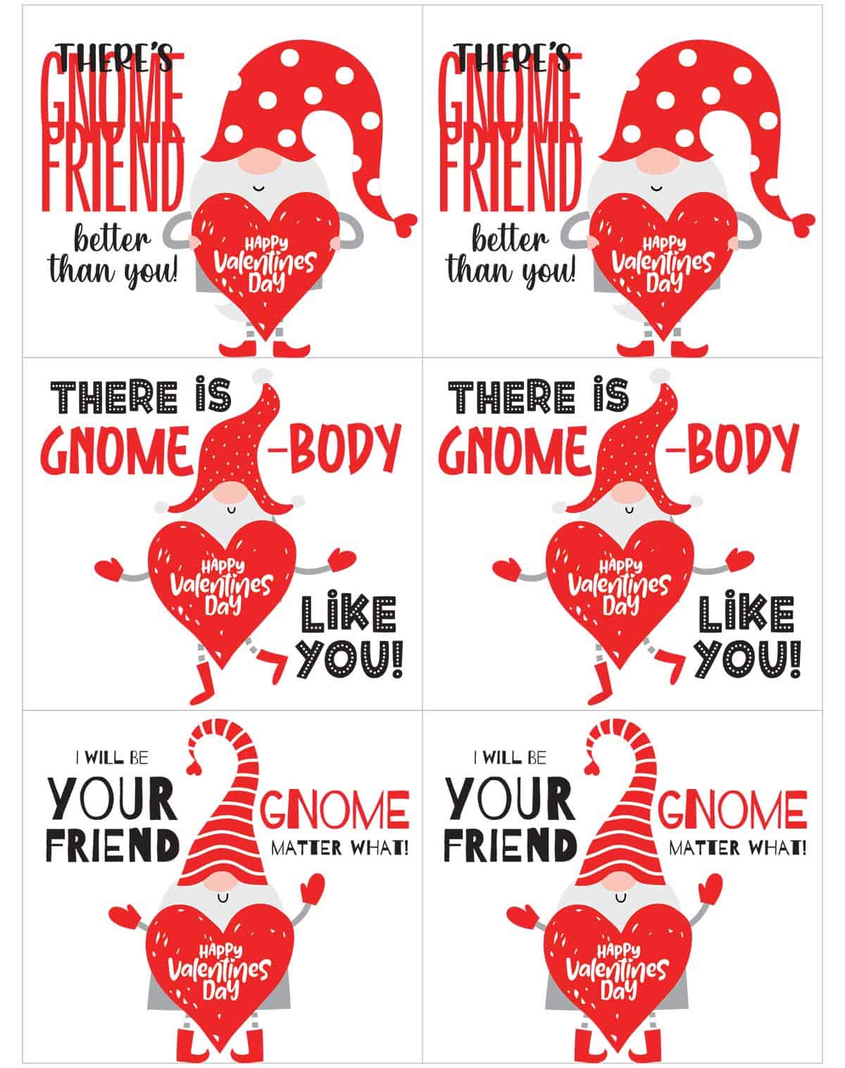Gnome Valentines Skip To My Lou