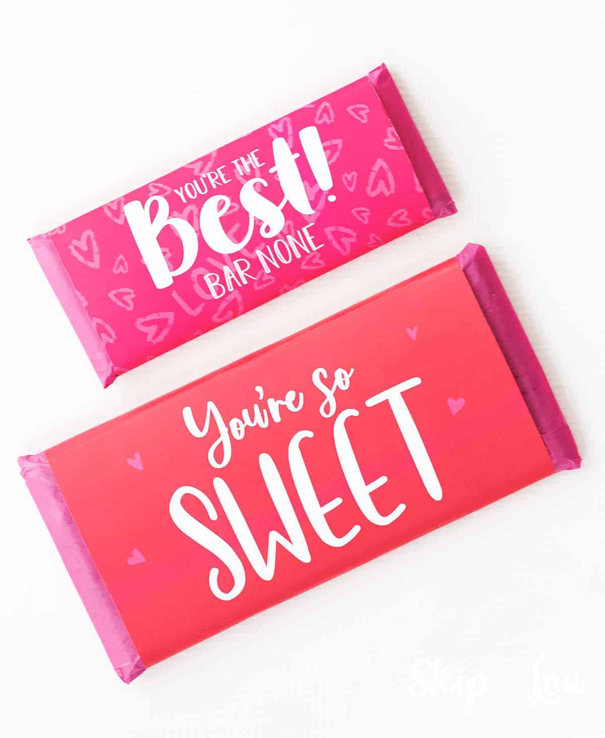 covered candy bars with cute wrappers youre the best bar none you're sweet