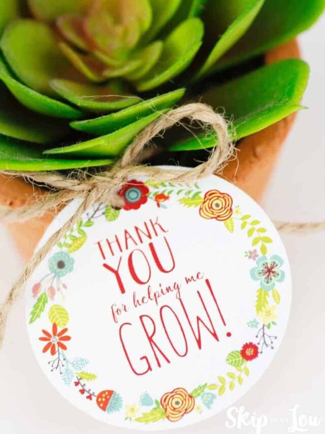 thank you for helping me grow tag on plant