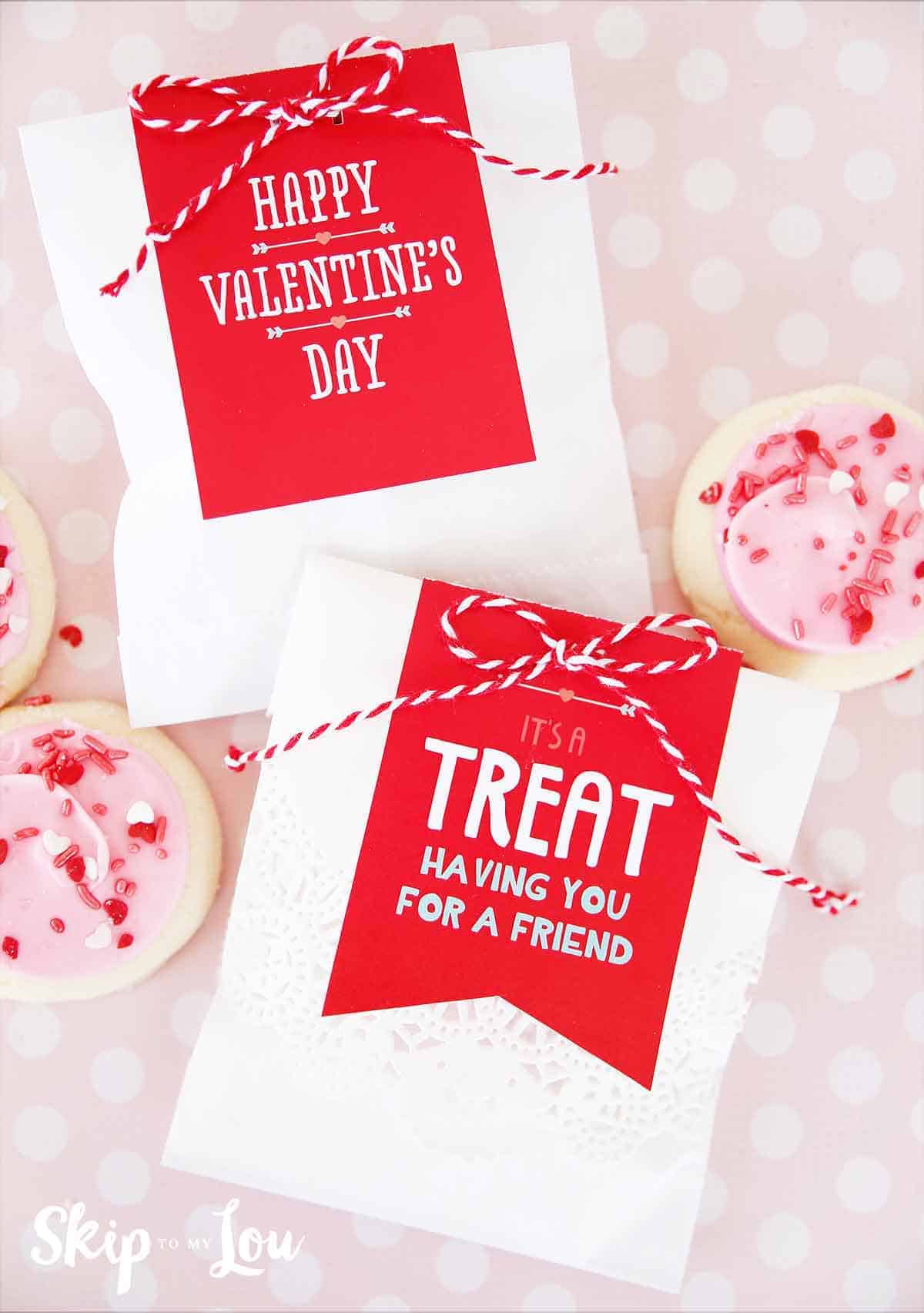 valentine cookie treat tags
