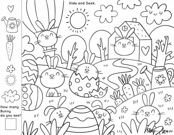 easter hidden picture worksheet