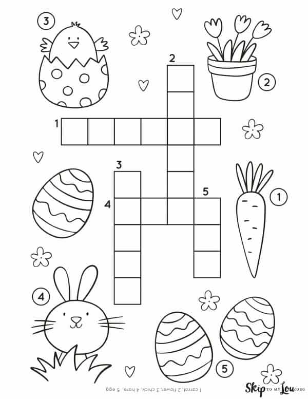 Easter crossword puzzle 
