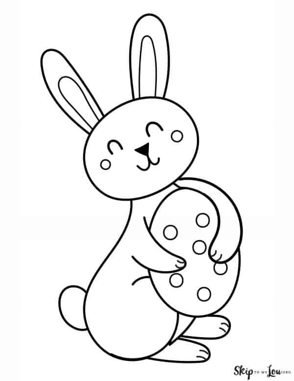 easter bunny holding an egg