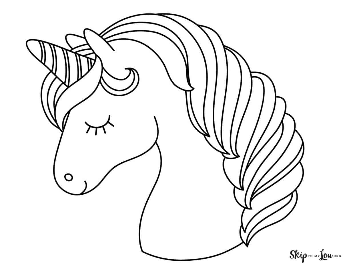 Unicorn Head Coloring Pages Images And Photos Finder