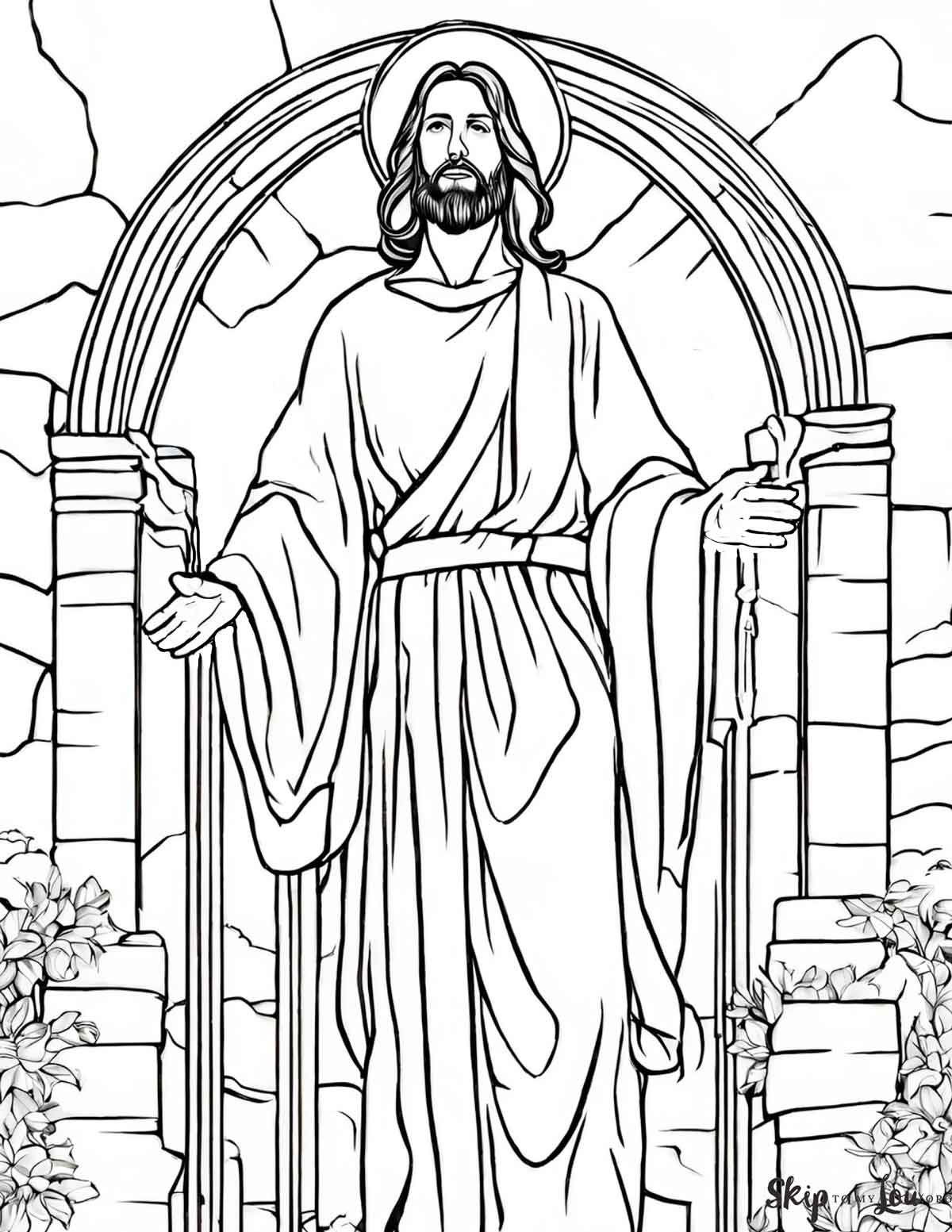 jesus resurrection coloring page
