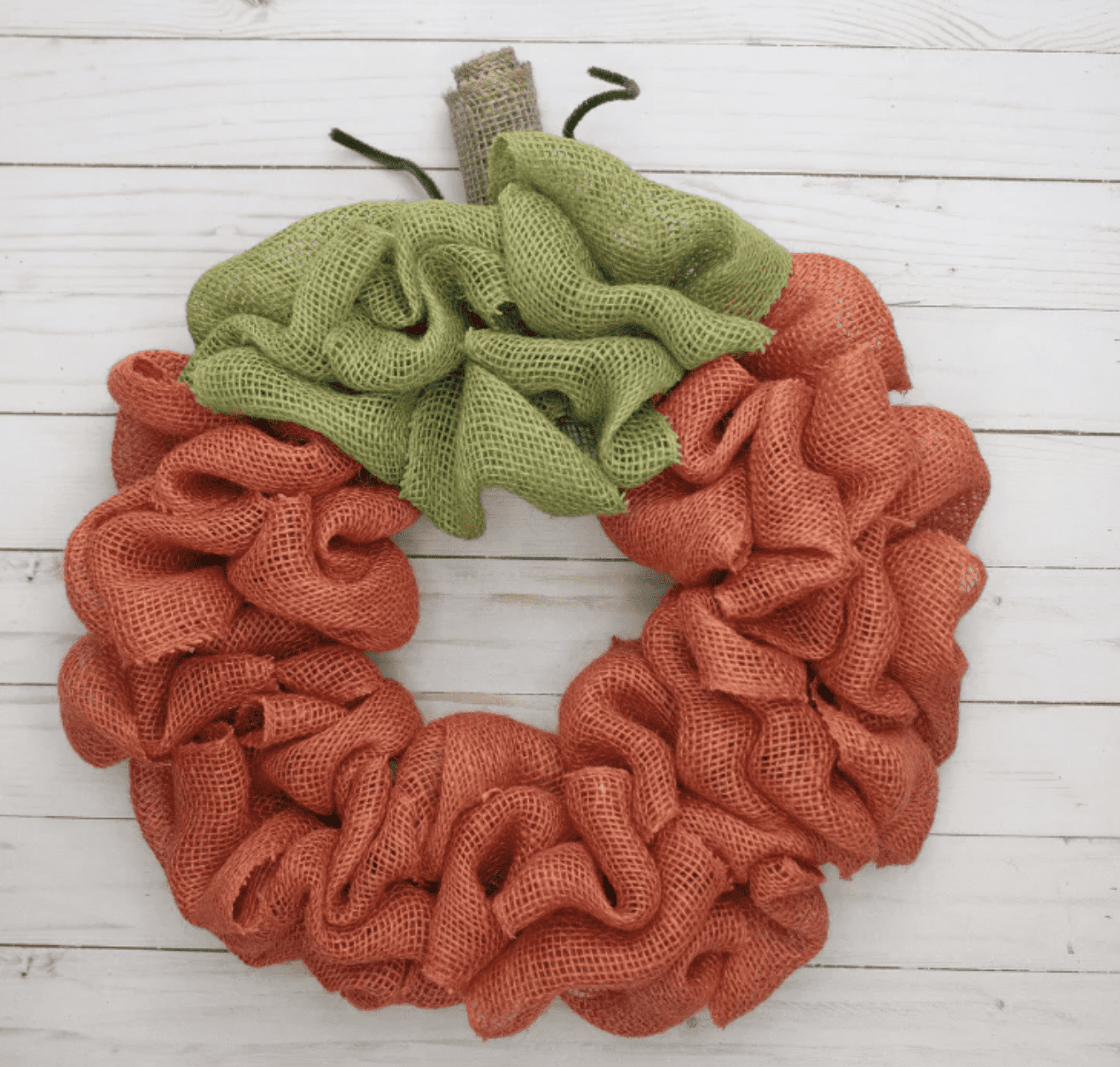 pumpkin burlap wreath