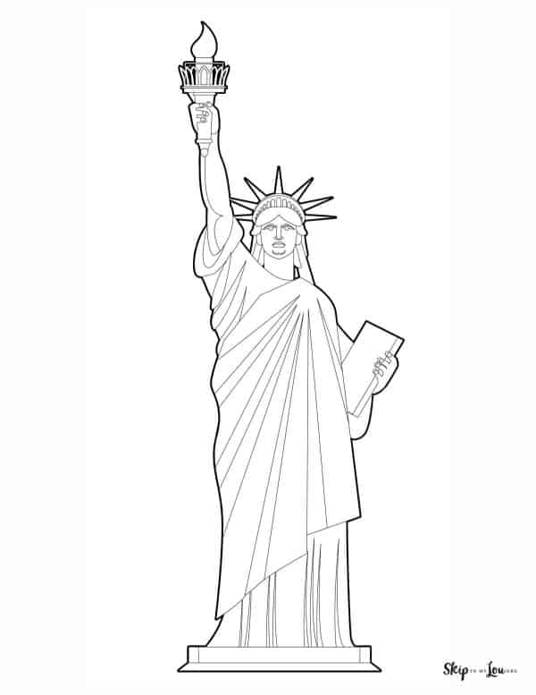 statue of liberty coloring page