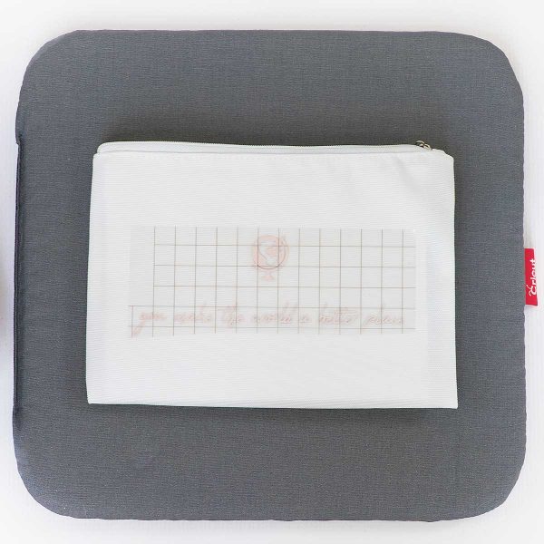 design face down on bag
