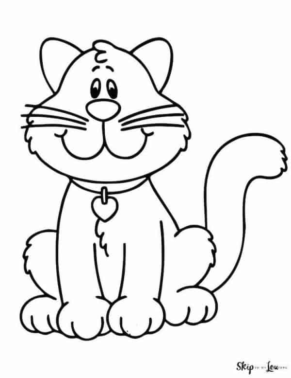 simple cartoon cat