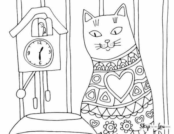 Cat with Clock