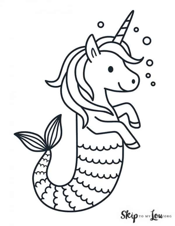 Playful Unicorn Mermaid. -Skip To My Lou
