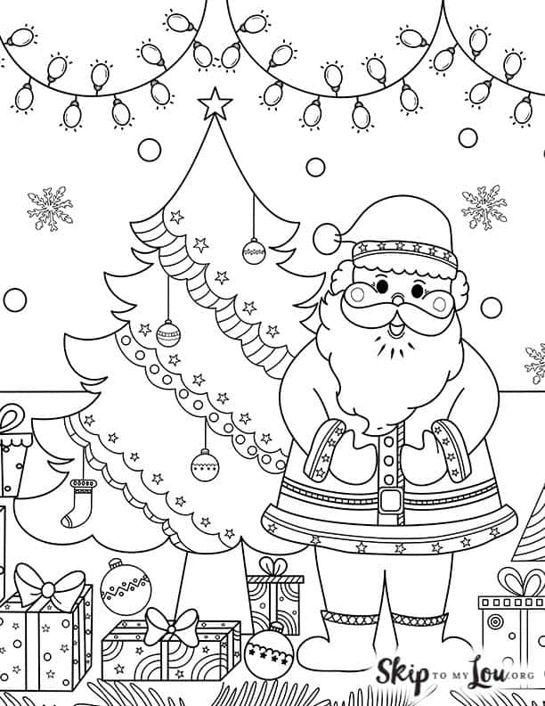 santa coloring page