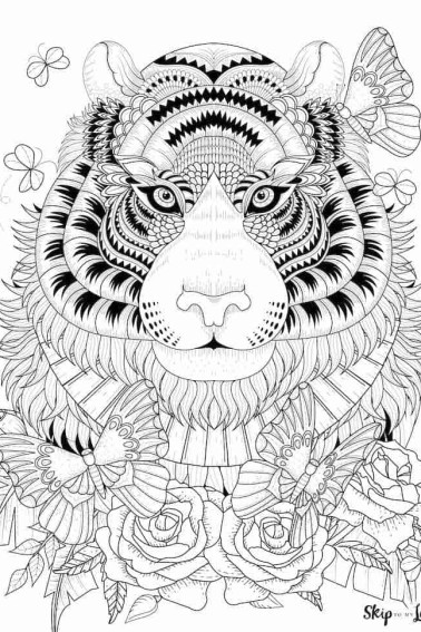 detailed tiger coloring page