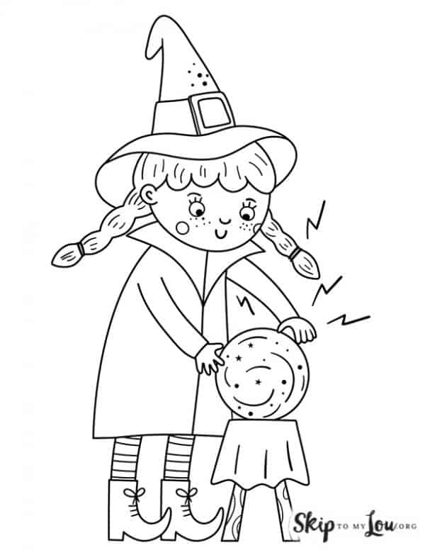 witch with a crystal ball