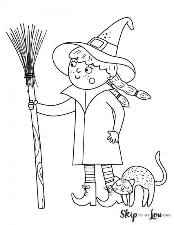 witch holding a broom