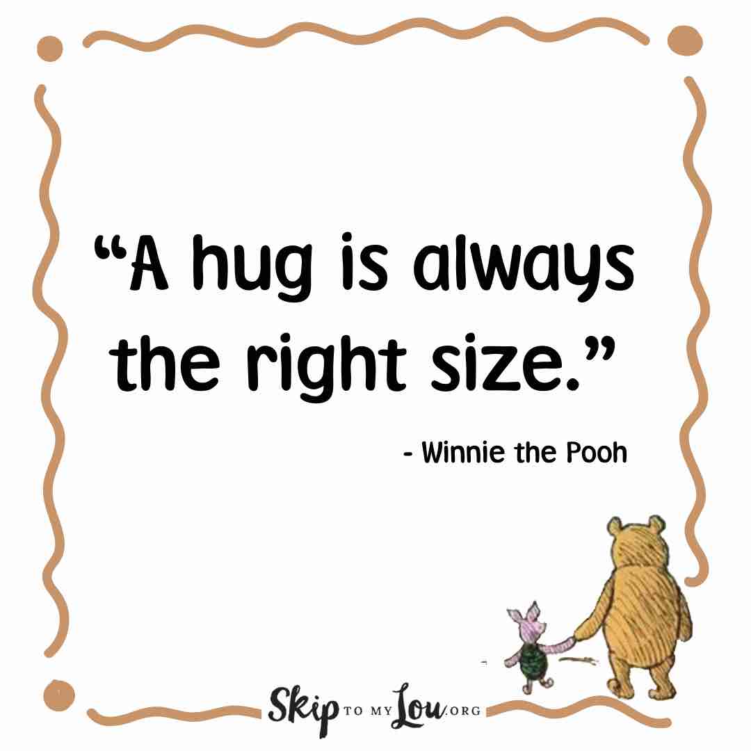 a hug is always the right size