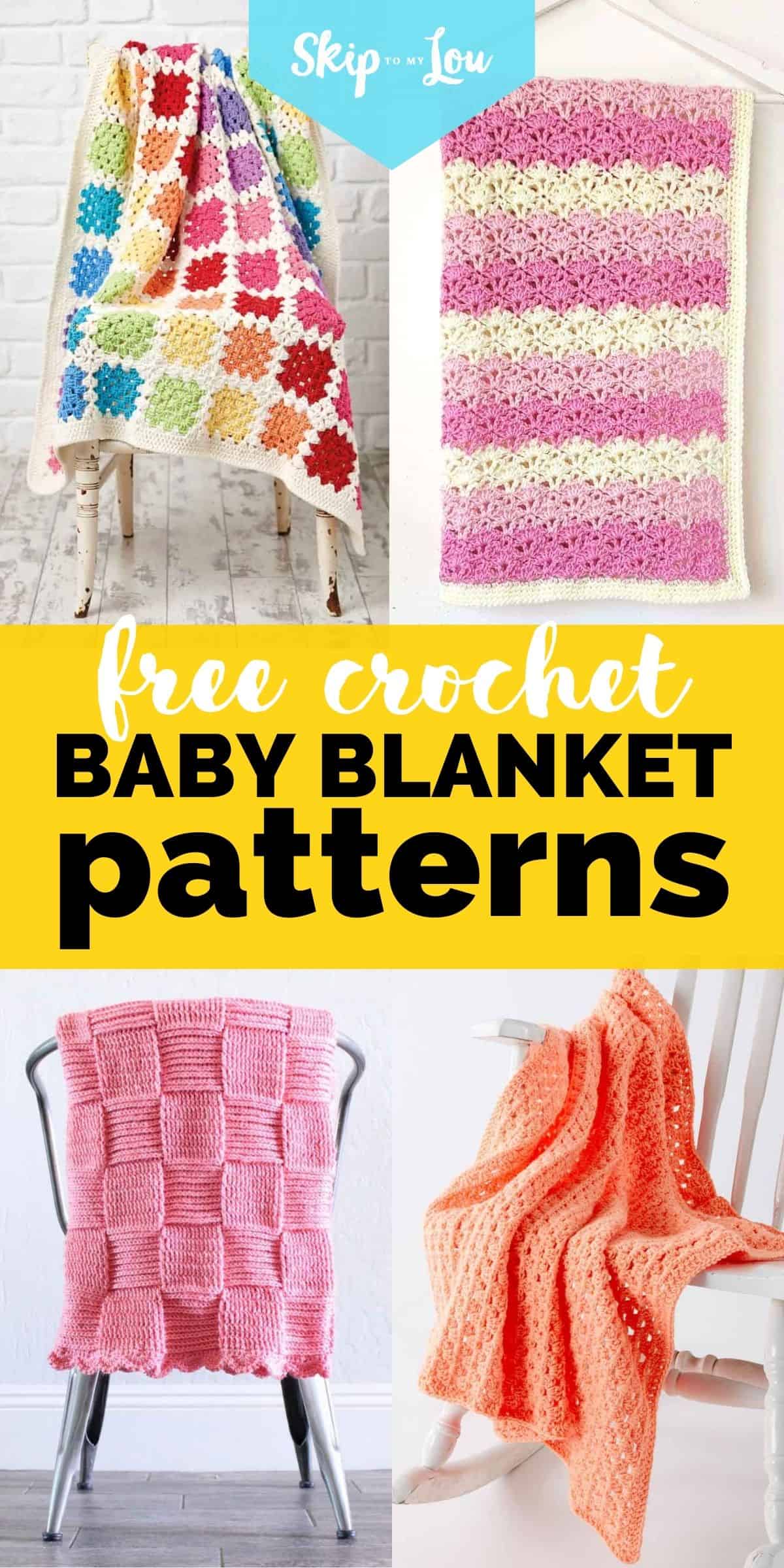 free crochet baby blanket pattern PIN