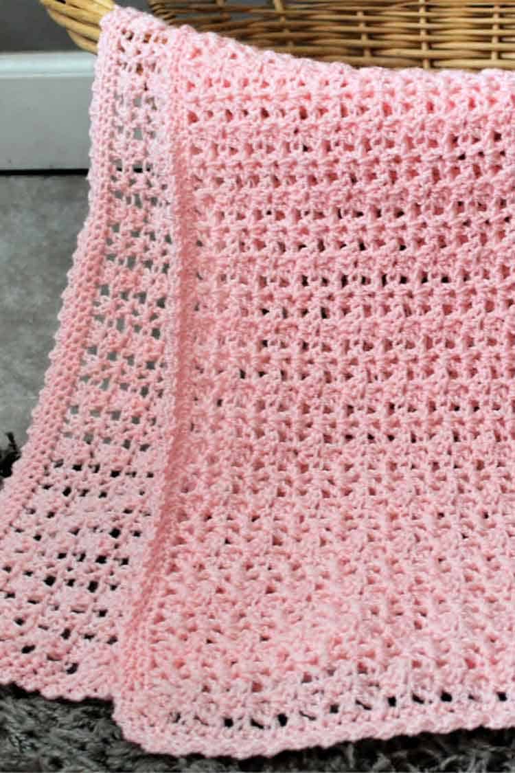 pink lacy blanket
