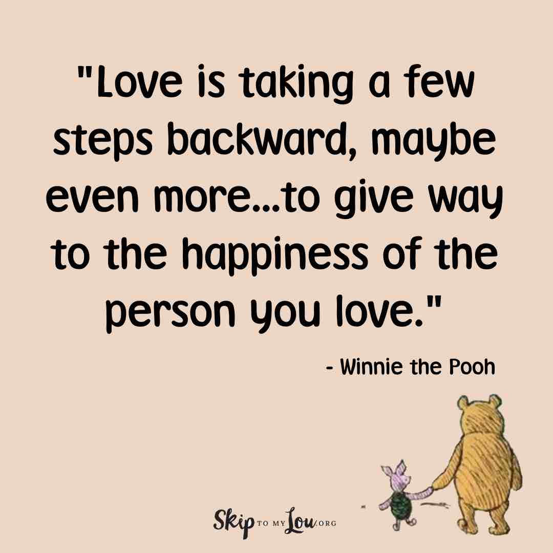 love is taking a few steps backward, maybe even more