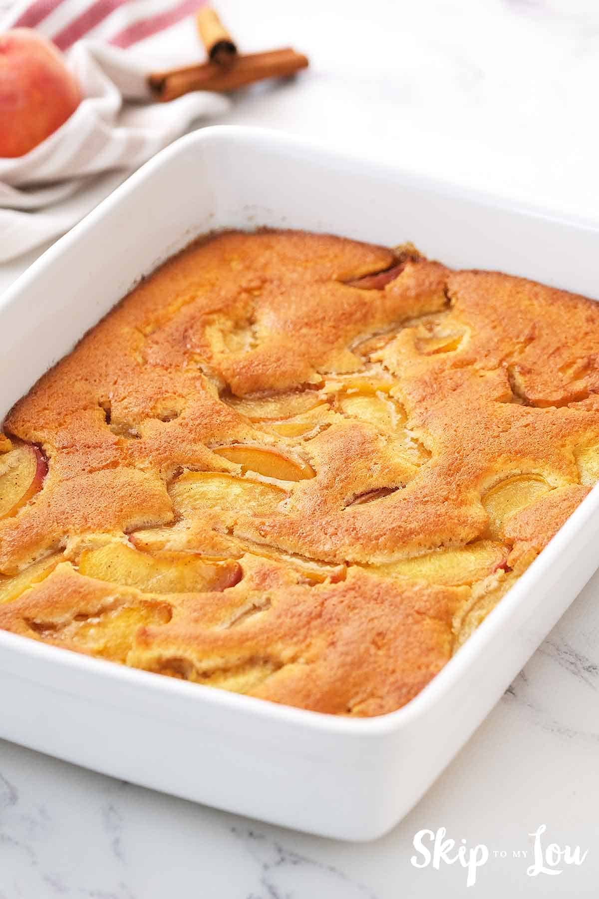baked peach cobbler