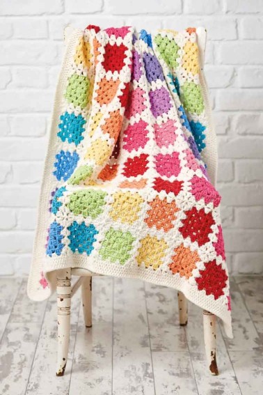 rainbow crochet baby blanket