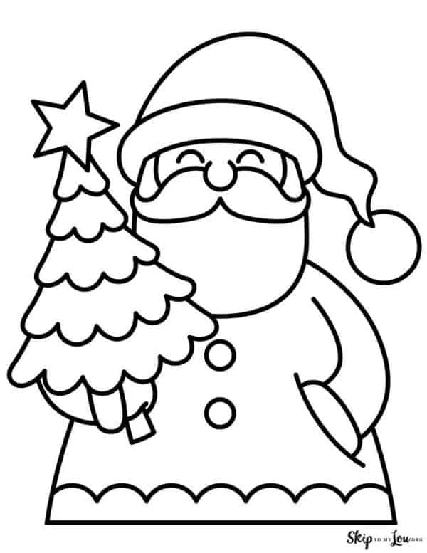 santa coloring Pages