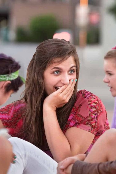 girl laughing