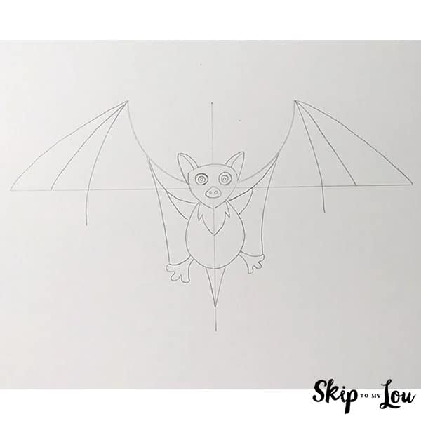 drawing bat step by step bat wings