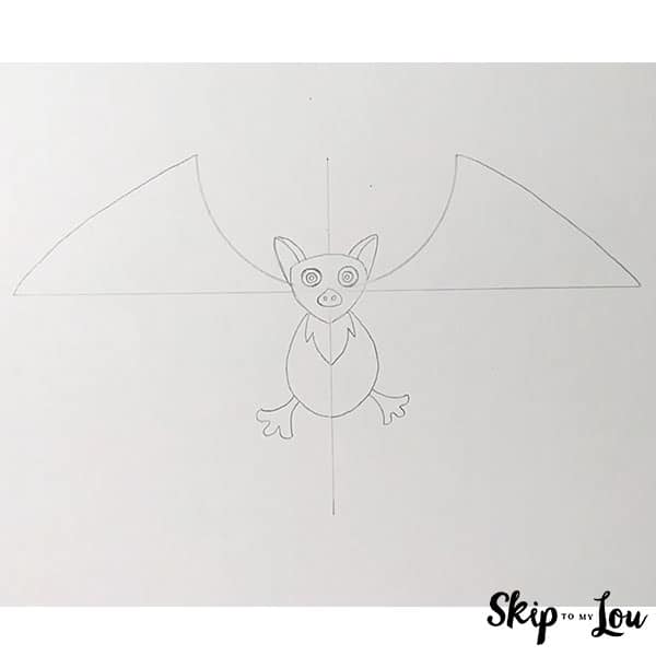 draw bat feet