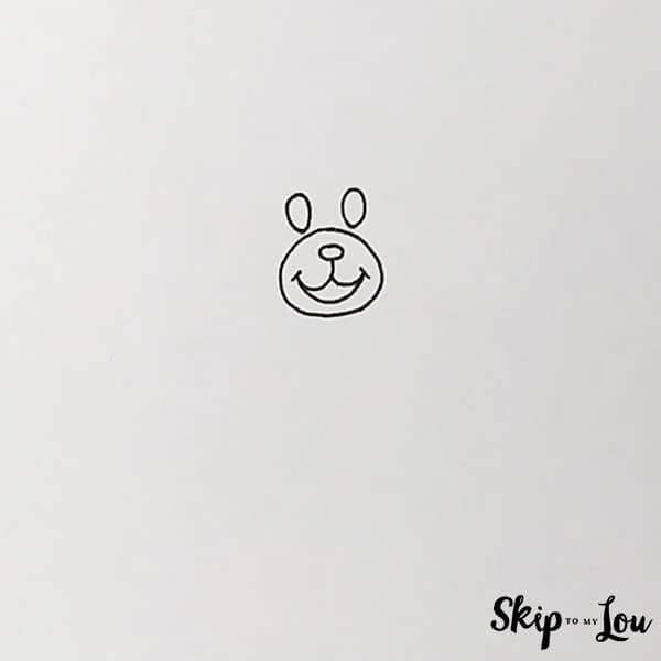 Step 4 Draw Two Ovals Above the Snout for Eyes