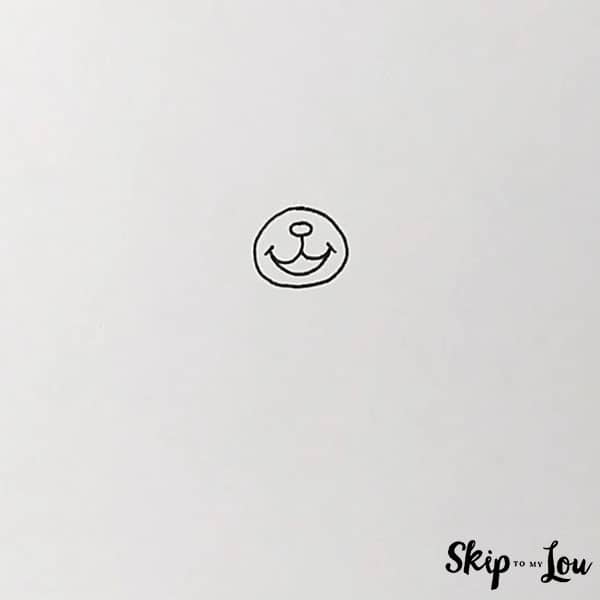 Step 3 Draw A Circle for the Snout