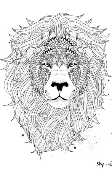 beautiful lion head
