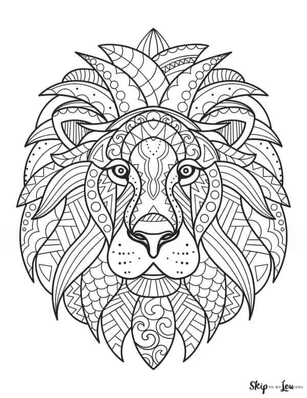 lion head with patterns main
