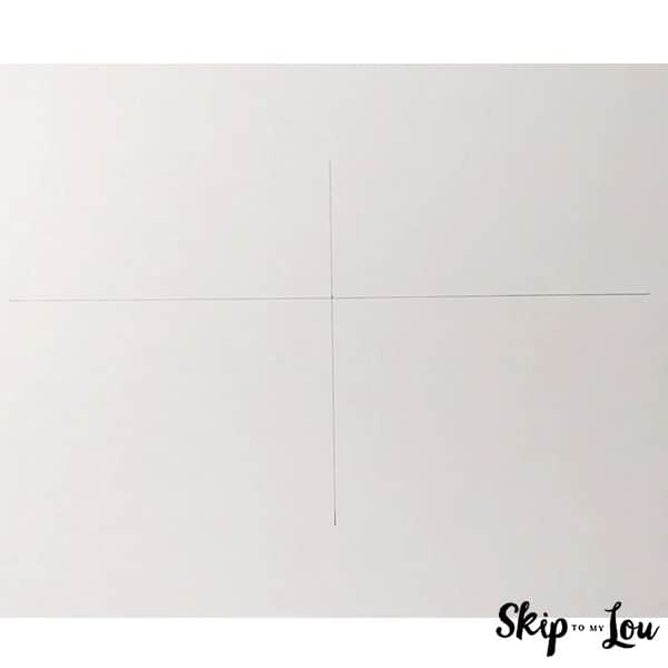 perpendicular lines on page for bat drawing