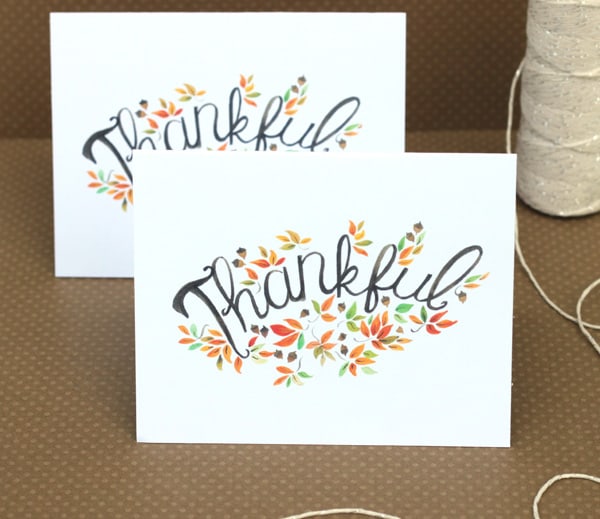 thankful printable card