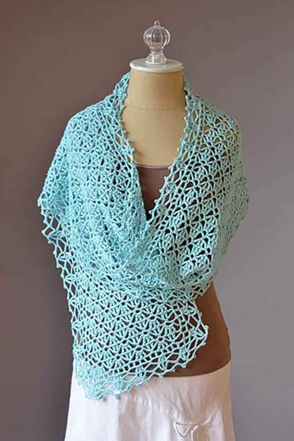 blue lace scarf