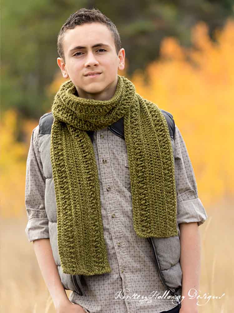 crochet scarf for man
