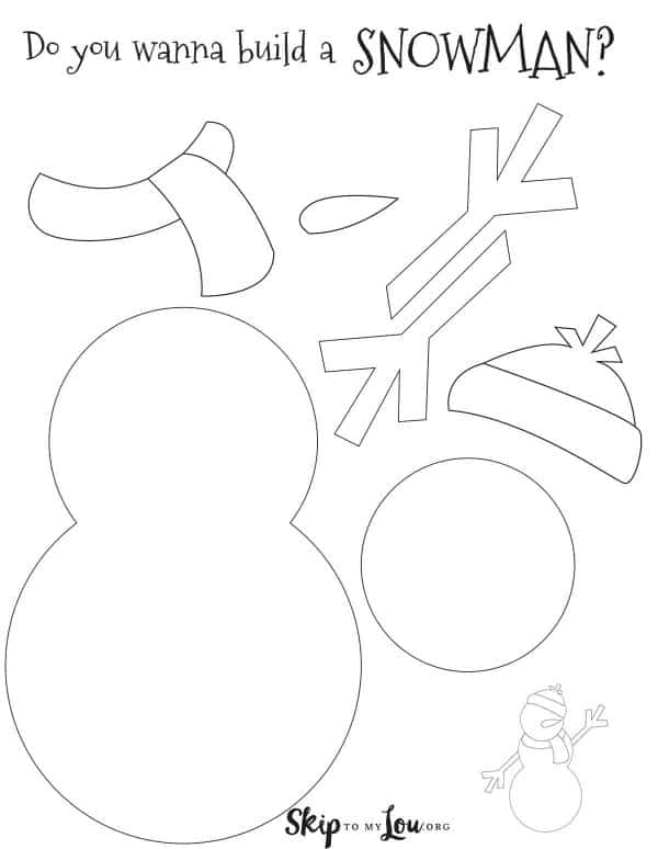 build a snowman template