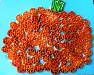 glitter pumpkin pasta