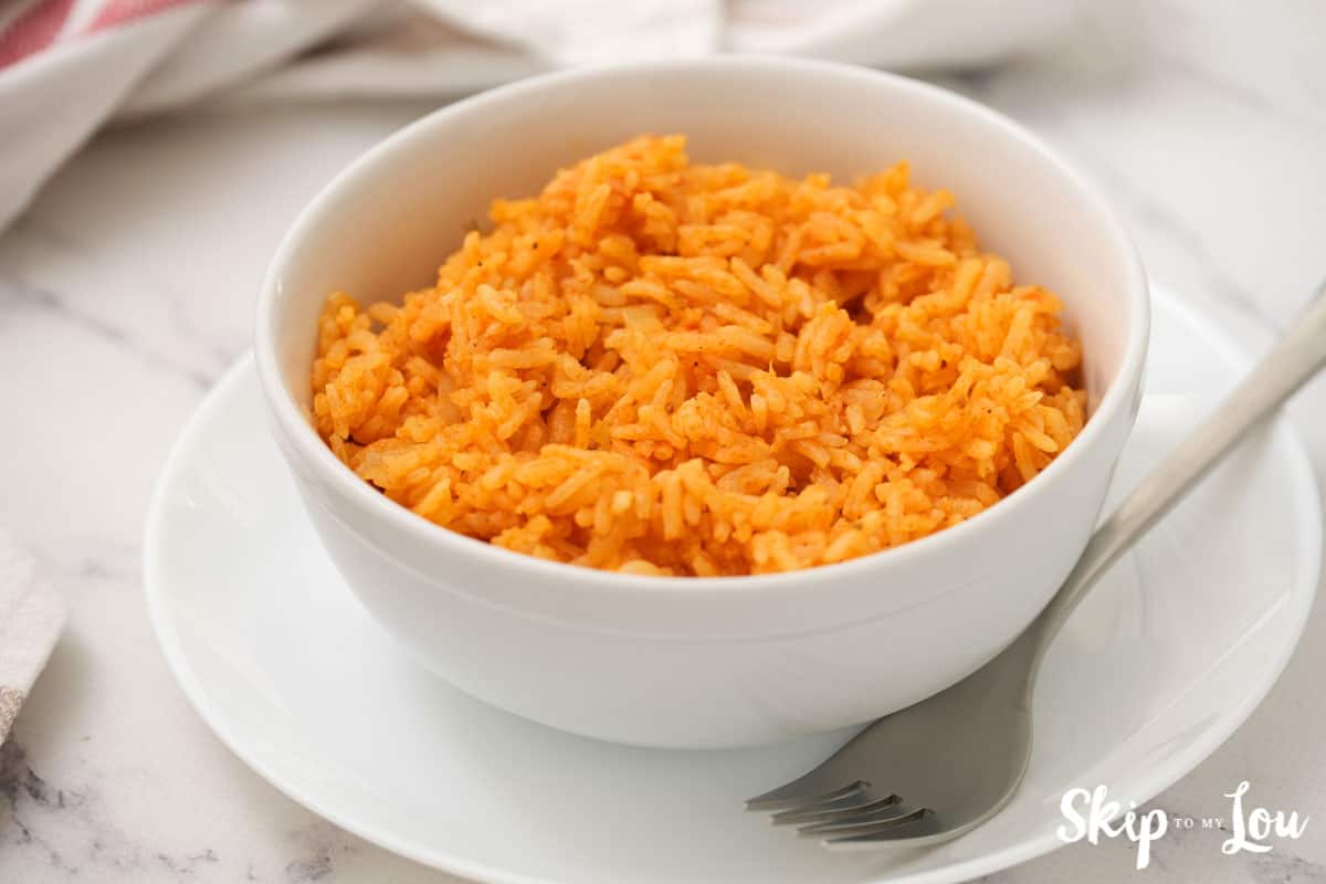 bowl full of Instant Pot Mexican rice