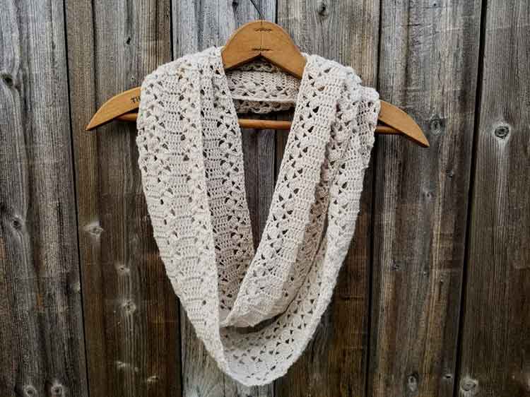 lacy infinity scarf crochet patterns