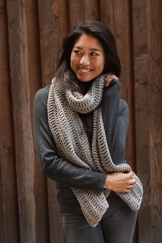 chunky crochet scarf