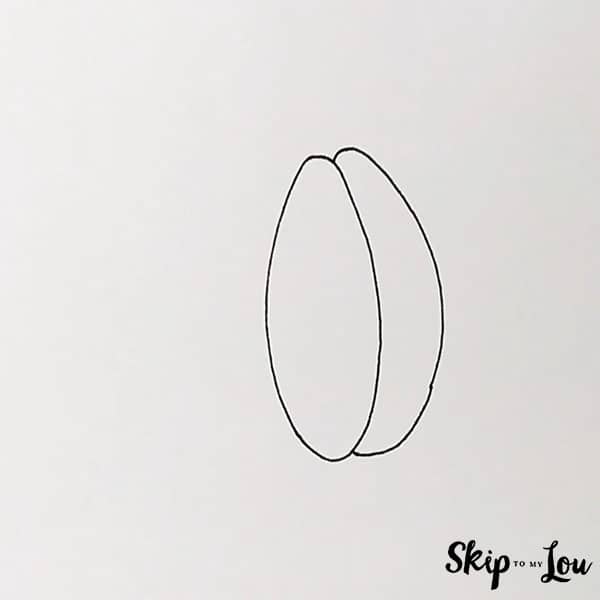 Step 2 Draw A Partial Oval On Right Side