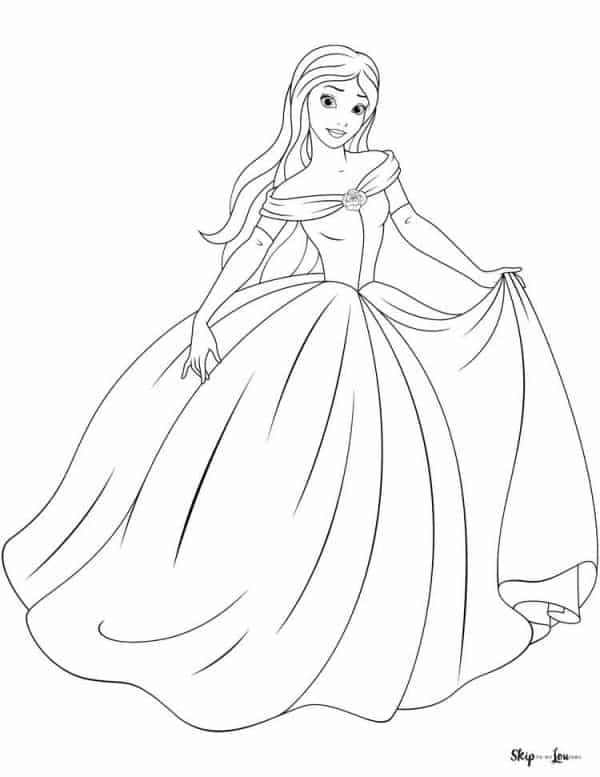 princess belle coloring page
