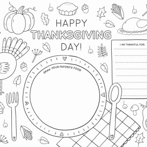 thanksgiving placemat