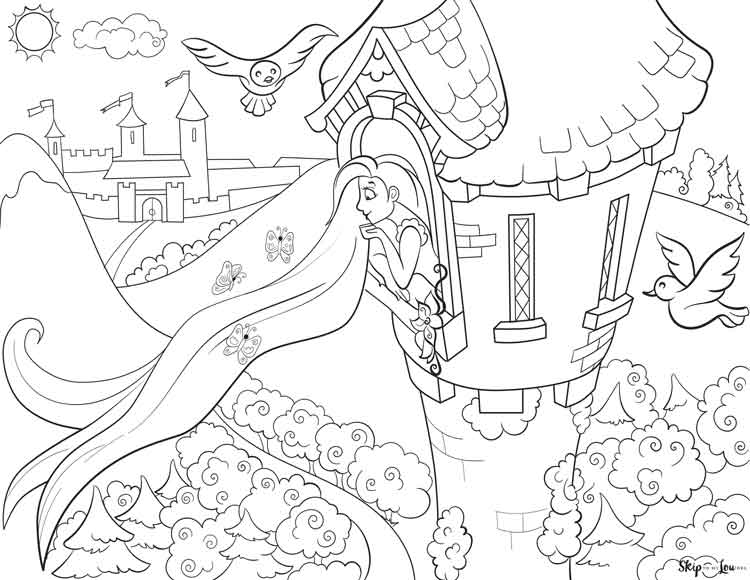 Rapunzel coloring page